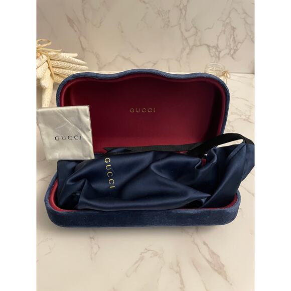 GUCCI TOM 99MM Transparent Blue Shield Sunglasses GG1560S-003 NWT - Picture 12 of 12